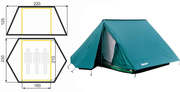 Палатка трехместная двухслойная со статичным каркасом 